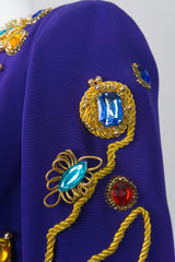 Victoria Royal Embellished Sequin Beaded Crop Matador Jacket