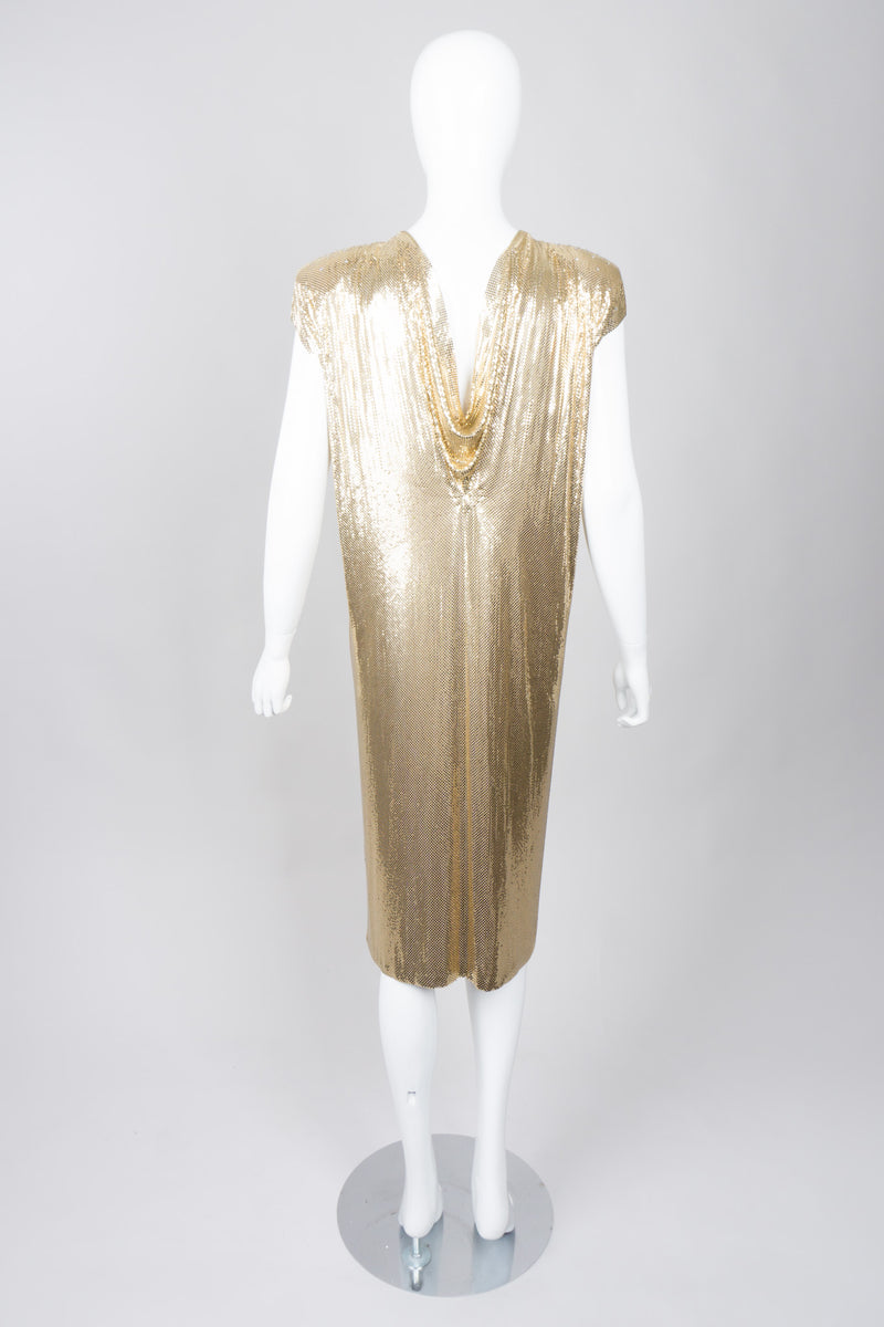 Ferrara Gold Metal Mesh Rhinestone Shift Dress Recess Ferrara Gold Metal Mesh Rhinestone Shift Dress Recess