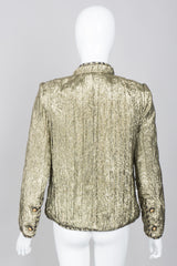 Chanel Creations Pre-Lagerfeld Vintage Metallic Lamé Quilted Jacket