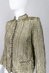 Chanel Creations Pre-Lagerfeld Vintage Metallic Lamé Quilted Jacket