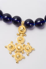 Deanna Hamro Petrine Inverted Cross Pendant Bead Necklace