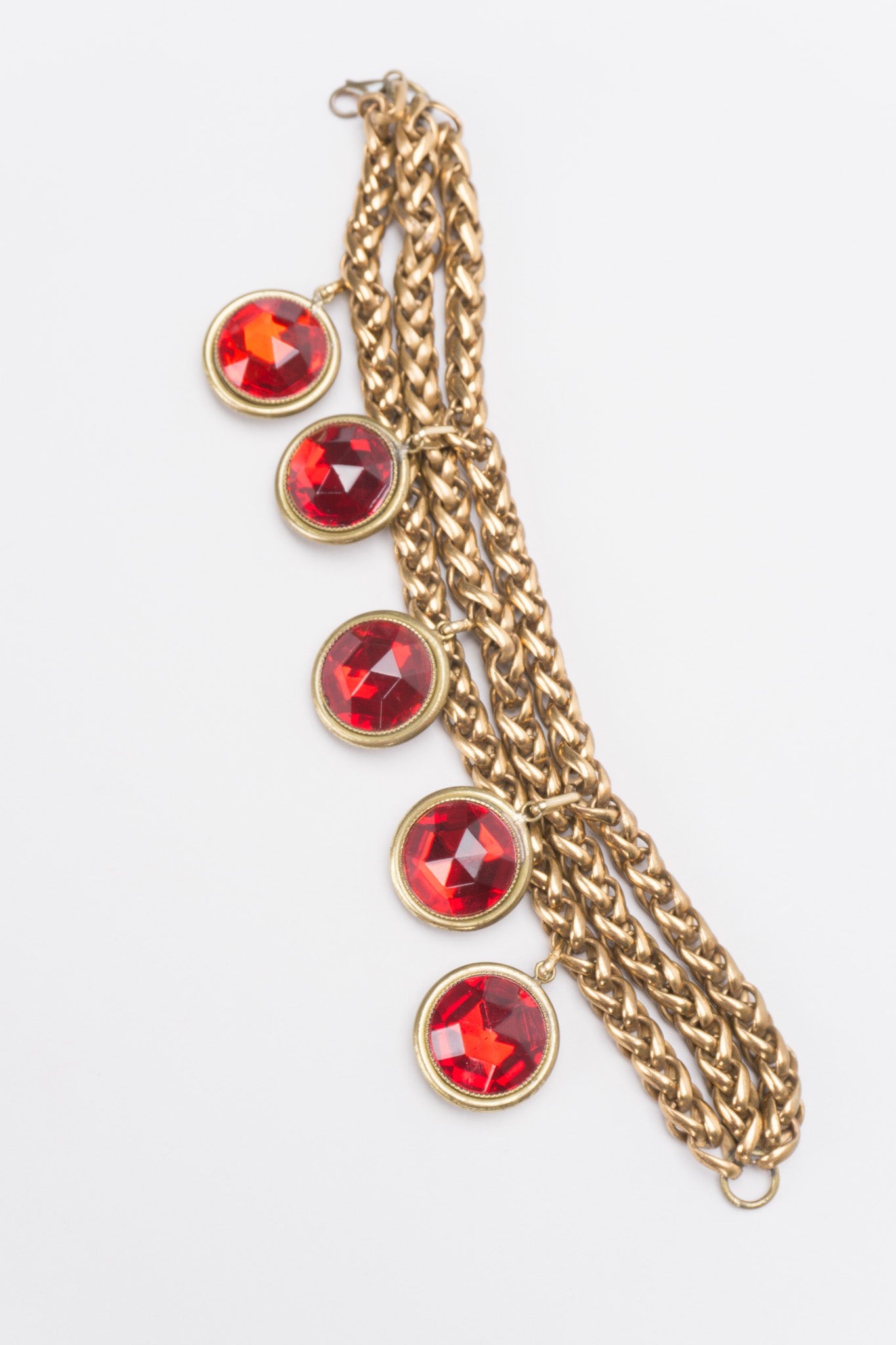 Triple Chain Crystal Bracelet
