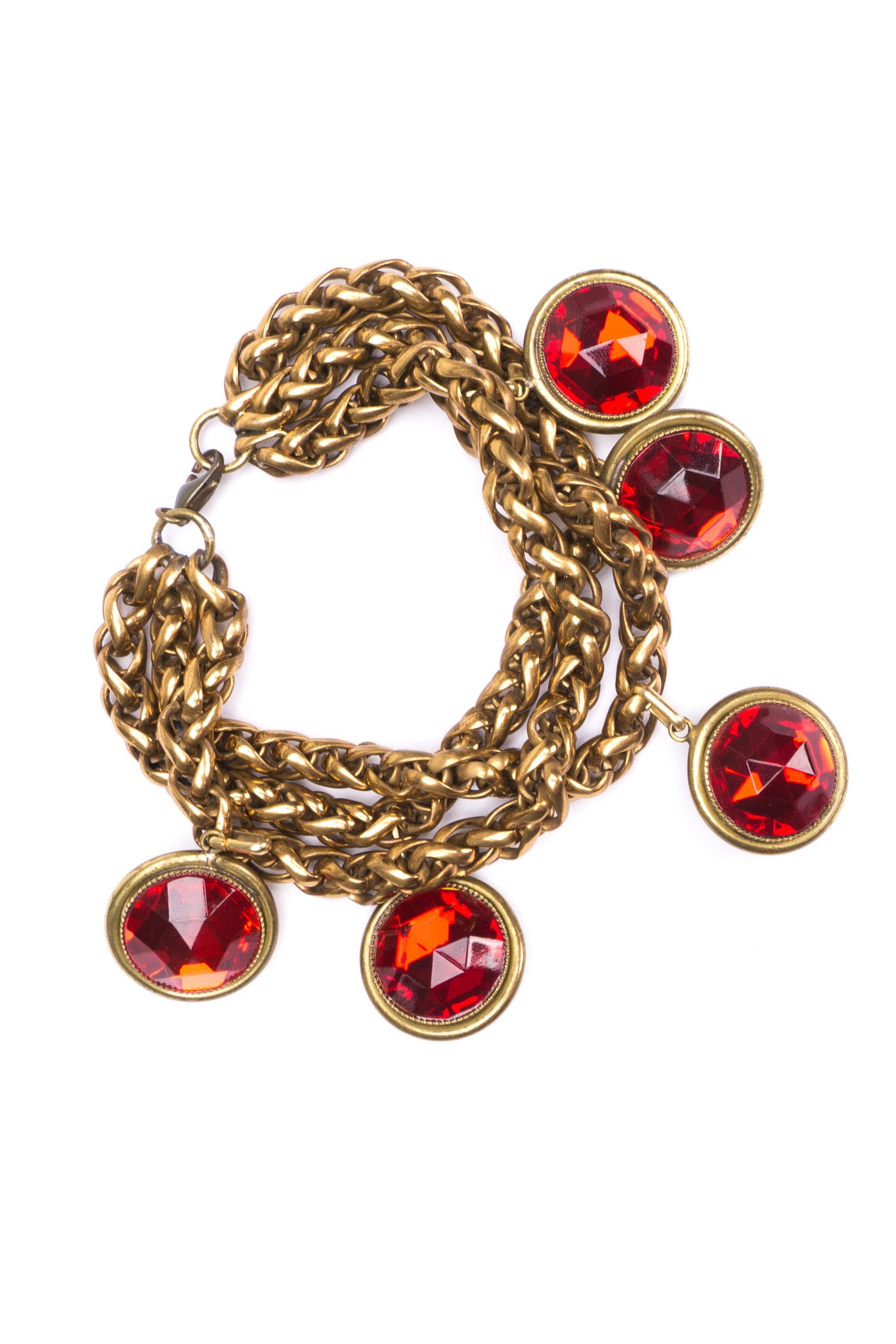 Triple Chain Crystal Bracelet