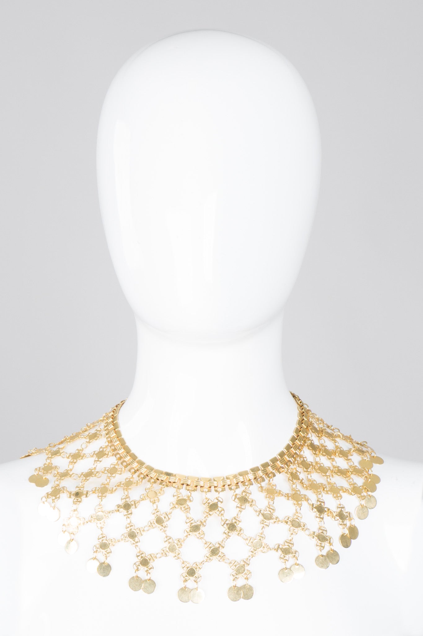 Vintage 60s Lattice Mesh Necklace and Earring Set