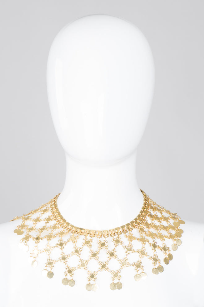 Vintage 60s Lattice Mesh Necklace and Earring Set