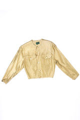 Jean Paul Gaultier Junior Gaultier Metallic Gold Jean Jacket