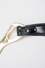 Gucci Tom Ford 1996 Leather Gold Gilt Buckle Belt Harness