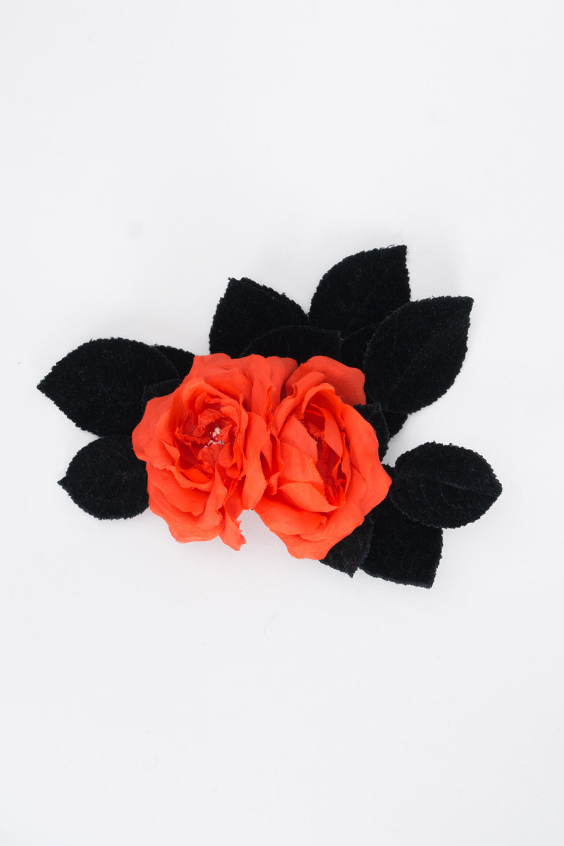 Givenchy Silk Velvet Flamenco Rose Flower Haircomb