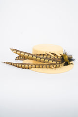 Givenchy Feather Felt Boater Hat