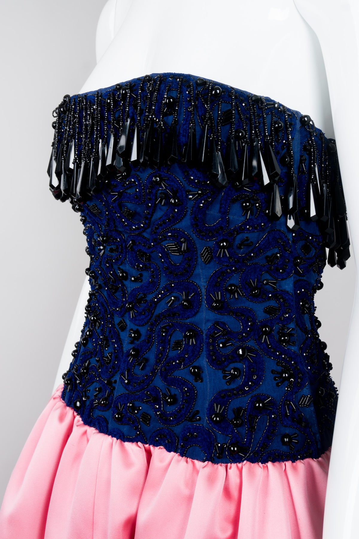 Givenchy Bead Fringe Corset Satin Ball Gown – Recess