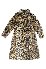 Glenbrook Long Faux Leopard Fur Coat