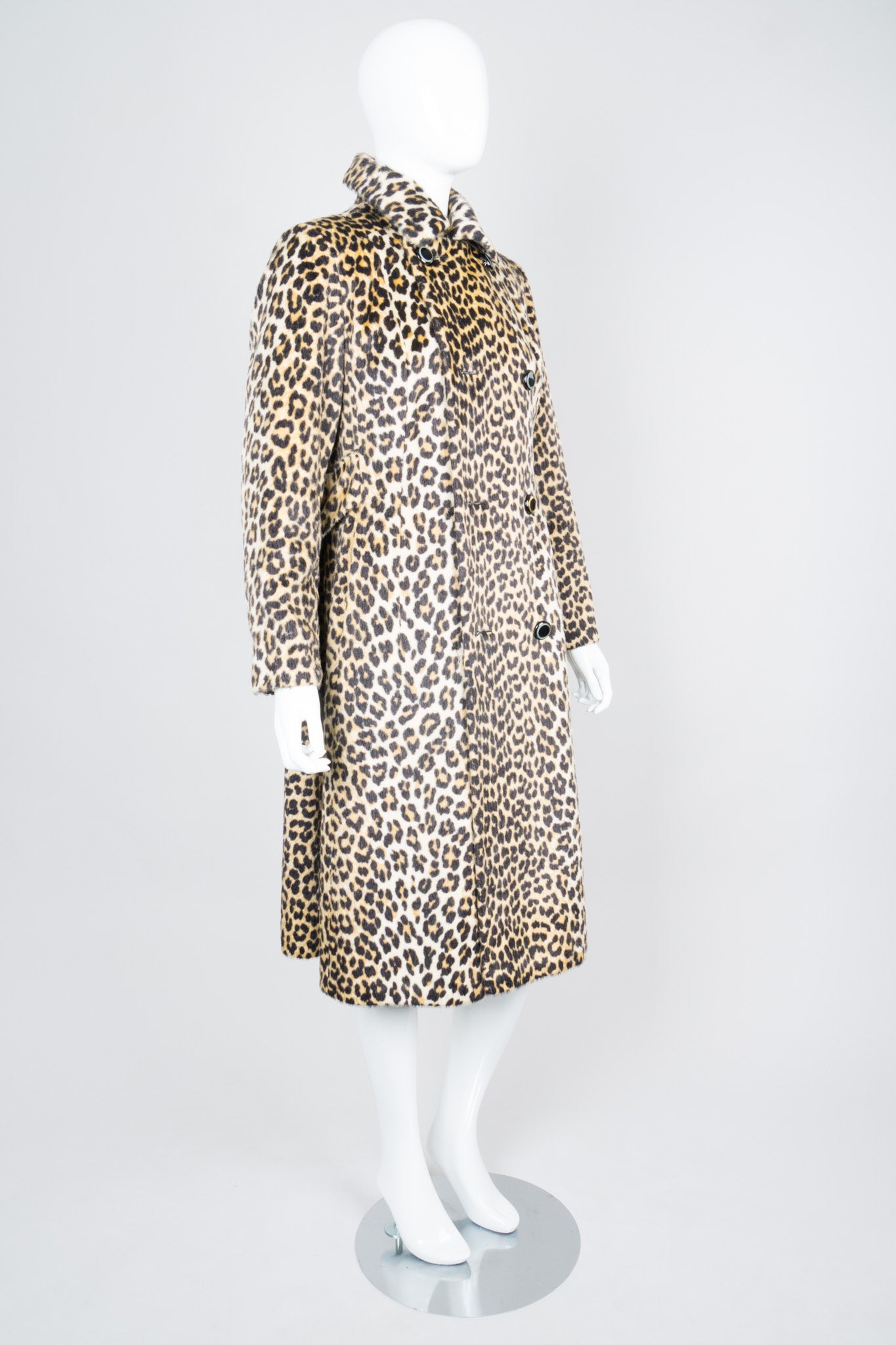 Glenbrook Long Faux Leopard Fur Coat