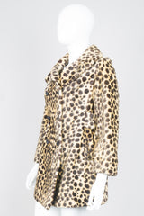 Russel Taylor Faux Leopard Fur Peacoat Jacket