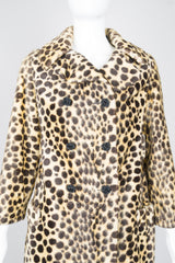 Russel Taylor Faux Leopard Fur Peacoat Jacket