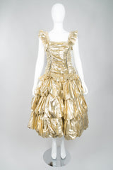 OMO Normal Kamali Metallic Gold Lamé Belle Princess Gown