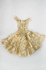 OMO Normal Kamali Metallic Gold Lamé Belle Princess Gown