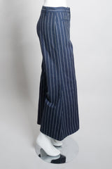 Comme Des Garçons Pinstripe Wide Leg Flare Jeans