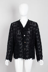 Comme des Garçons Floral Crochet Lace Mesh Jacket Cardigan