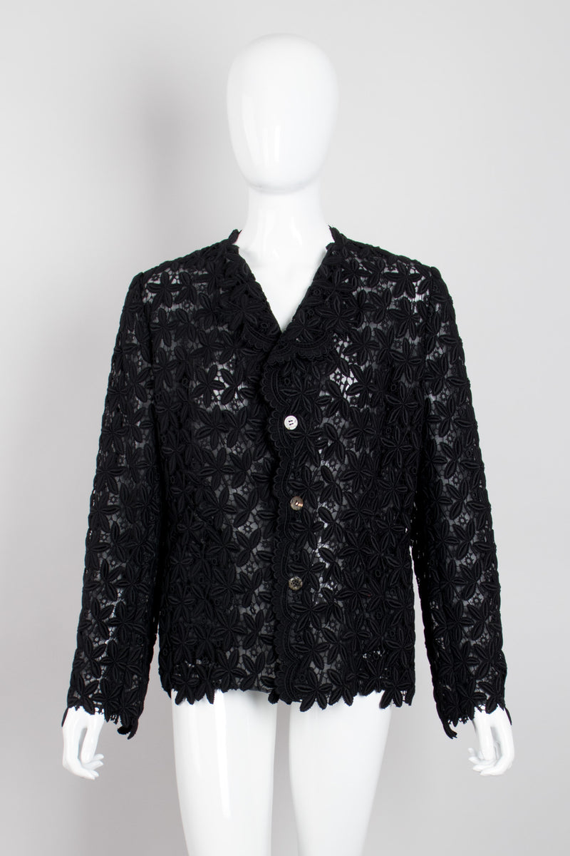 Comme des Garçons Floral Crochet Lace Mesh Jacket Cardigan – Recess