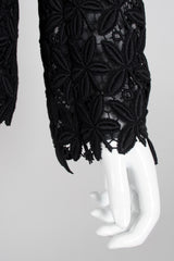 Comme des Garçons Floral Crochet Lace Mesh Jacket Cardigan