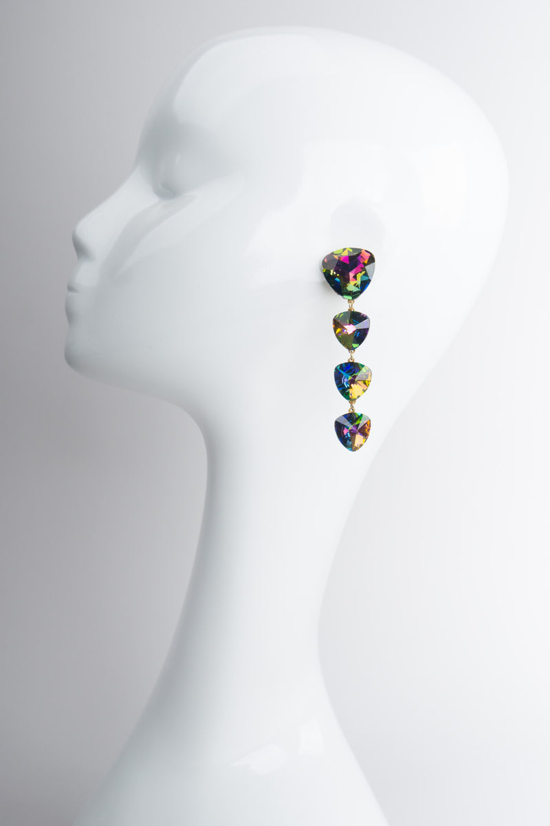 Wendy Gell Rainbow Trillion Unicorn Dust Drop Earrings