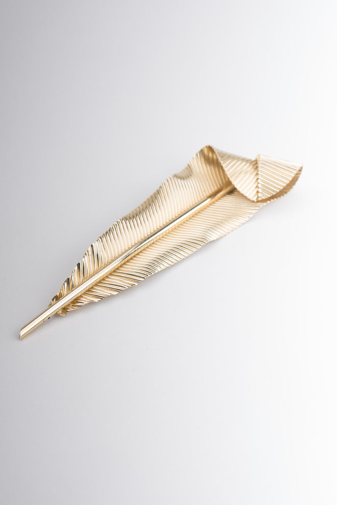 Napier Golden Quill Brooch Pin