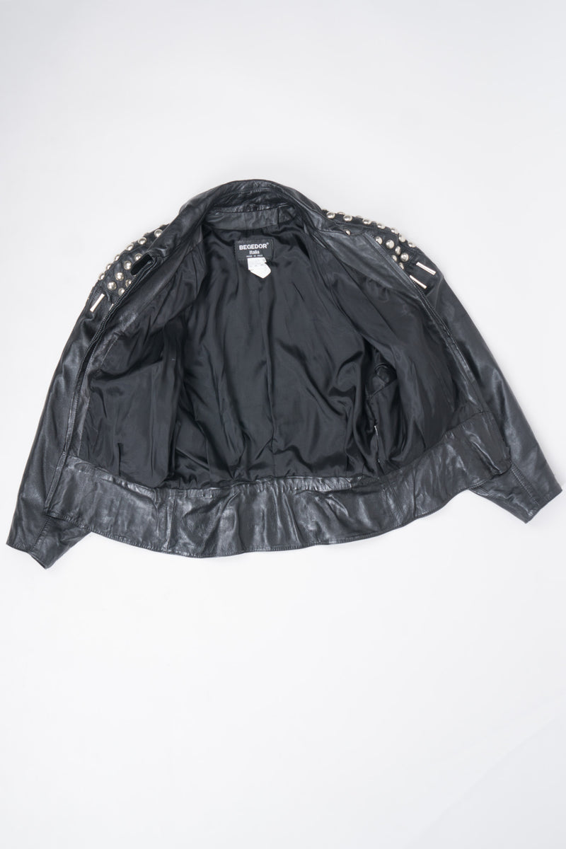 Begedor Dome Ball Stud Leather Jacket