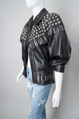 Begedor Dome Ball Stud Leather Jacket