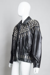 Begedor Dome Ball Stud Leather Jacket