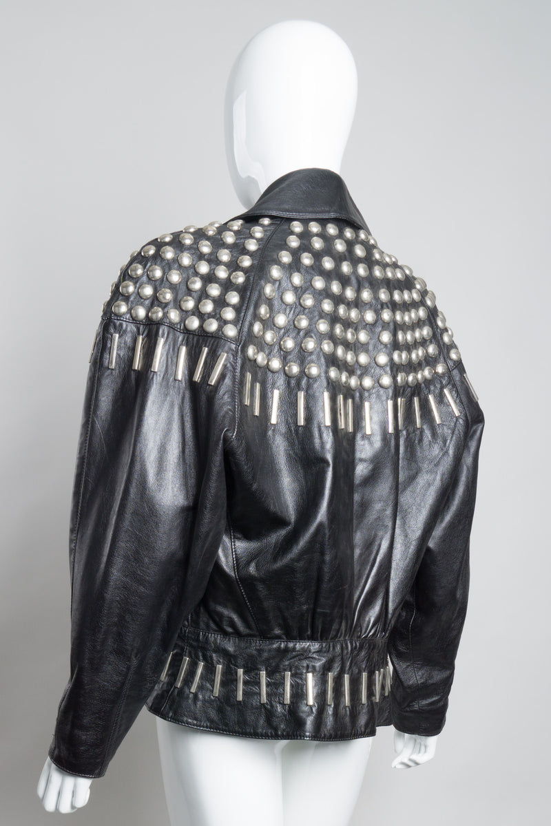 Begedor Dome Ball Stud Leather Jacket