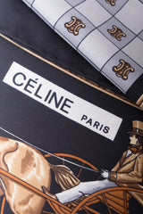 Celine Chess & Horse Carriage Key Watch Fob Scarf