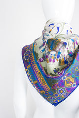 Moschino Moroccan Arabesque Parade Silk Scarf