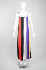 YSL Yves Saint Laurent Rainbow Stripe Carwash Slip Dress