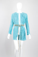 Mary McFadden Khaleesi GoT Wedding Vintage Pleated Tie Jacket