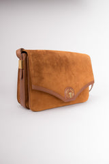 Lepanto 70s Rich Suede Shoulder Flap Bag