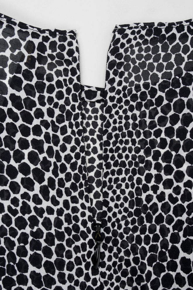 Gianni Versace 90s Sheer Silk Giraffe Dress