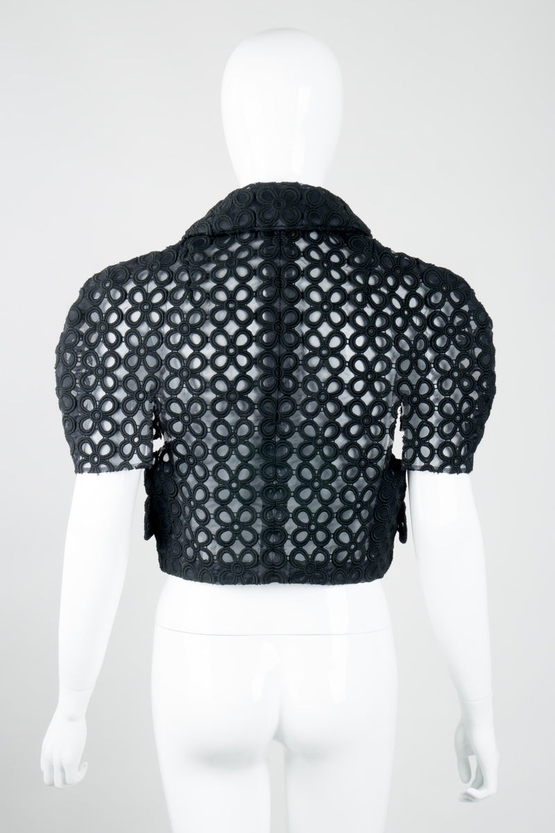 Comme Des Garcons Sheer Mesh Daisy Embroidered Short Sleeve Jacket – Recess