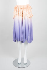 Limi Feu Yohji Yamamoto Ombré Silk Chiffon Ruffle Skirt