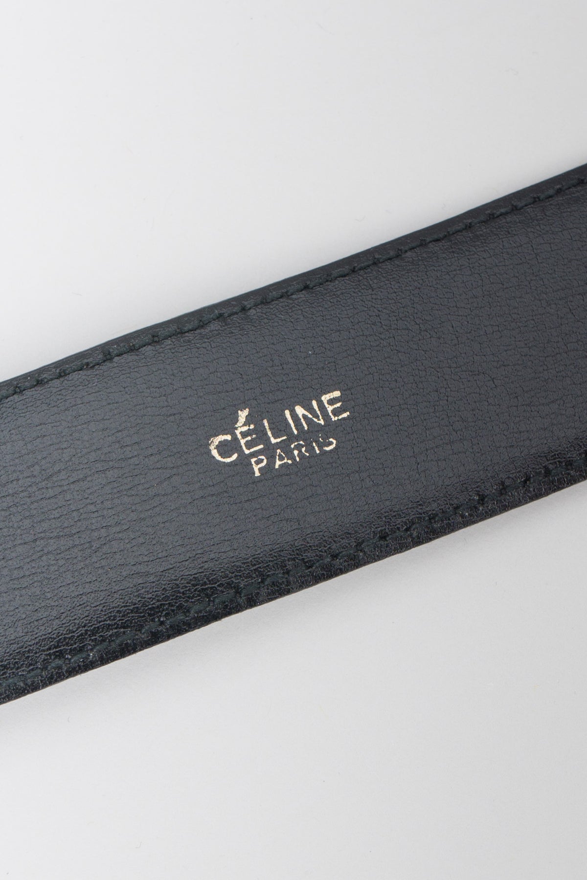 Celine Leather Horse Carriage Buckle Belt – Recess