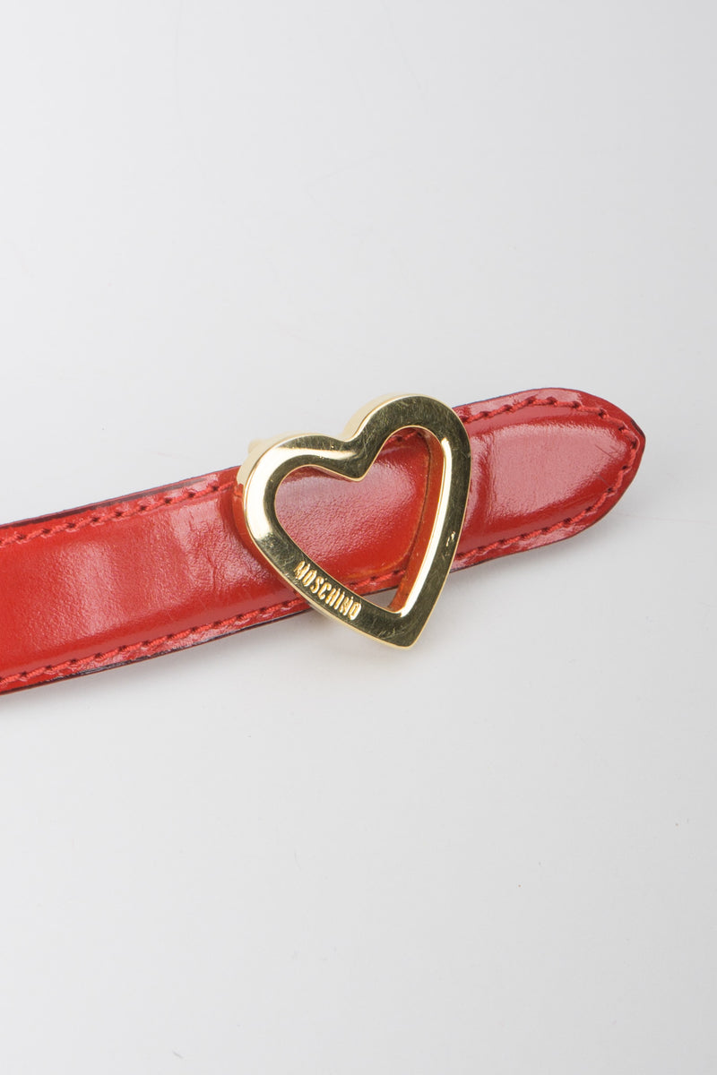 Leather belt with logo  Moschino Official Store