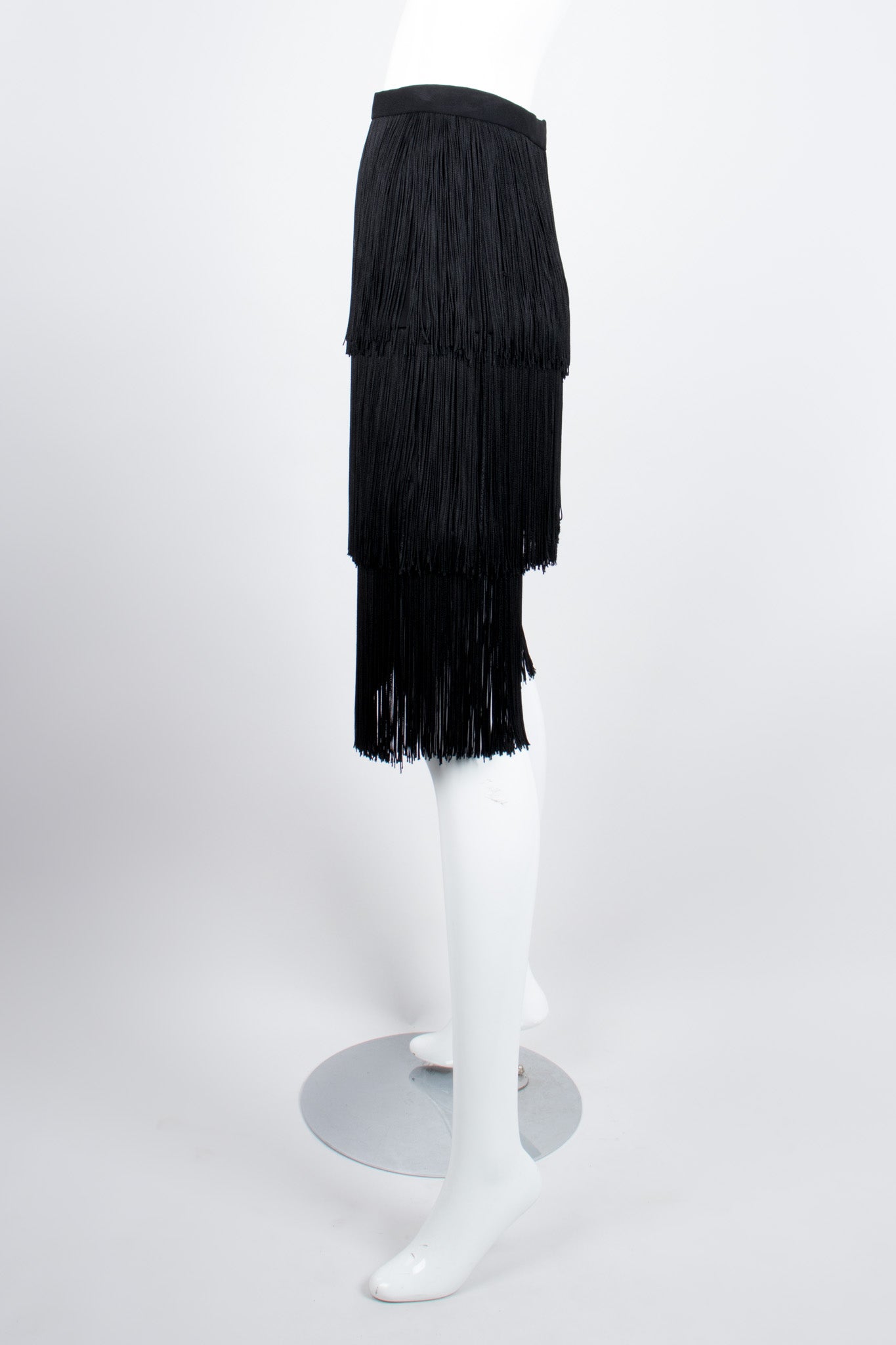 Bill Blass Tiered Fringe Flapper Skirt