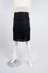 Bill Blass Tiered Fringe Flapper Skirt