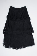 Bill Blass Tiered Fringe Flapper Skirt