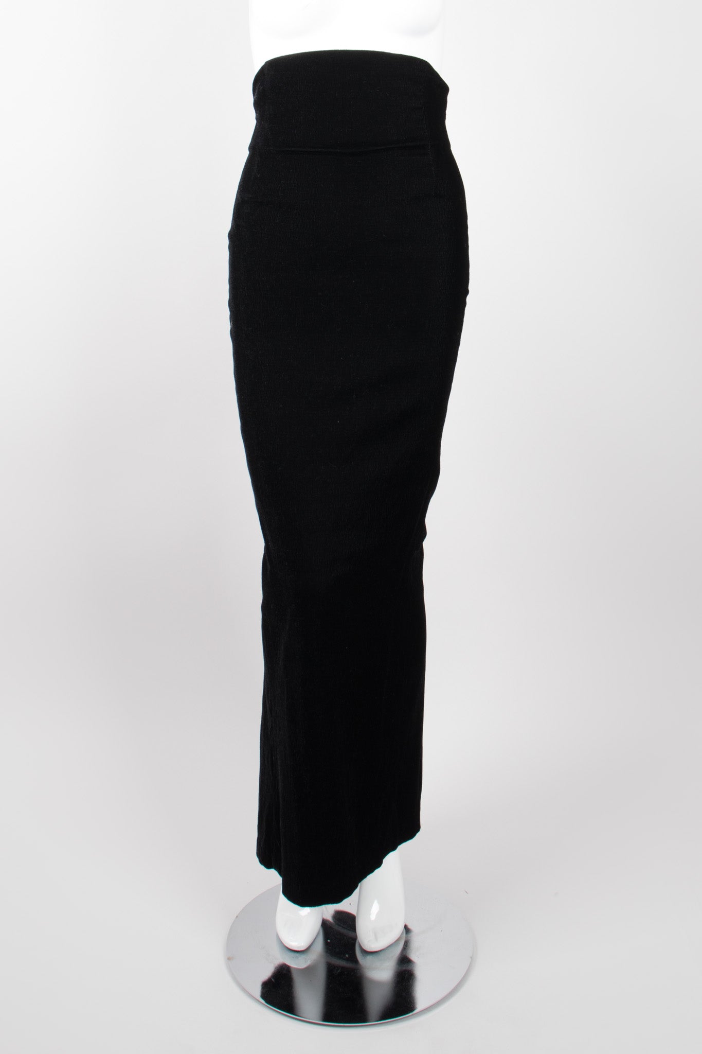 Donna Karan Ultra High Rise Empire Waist Velvet Mermaid Skirt