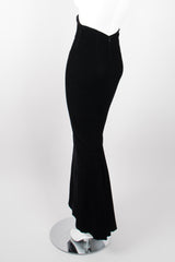 Donna Karan Ultra High Rise Empire Waist Velvet Mermaid Skirt