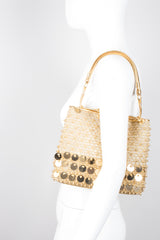 Rodo Vintage Beaded Paillette Mesh Handbag Purse