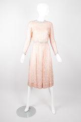 Victoria Royal Vintage Nude Bugle Bead Dress