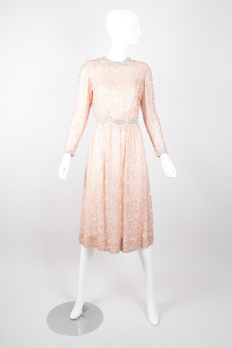 Victoria Royal Vintage Nude Bugle Bead Dress – Recess
