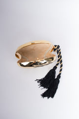 Golden Egg Tassel Clutch Vintage Minaudiere Metal Box Bag