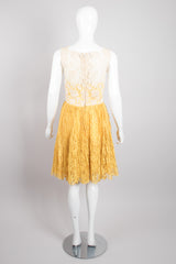 Vintage Crochet Lace Overlay Dress